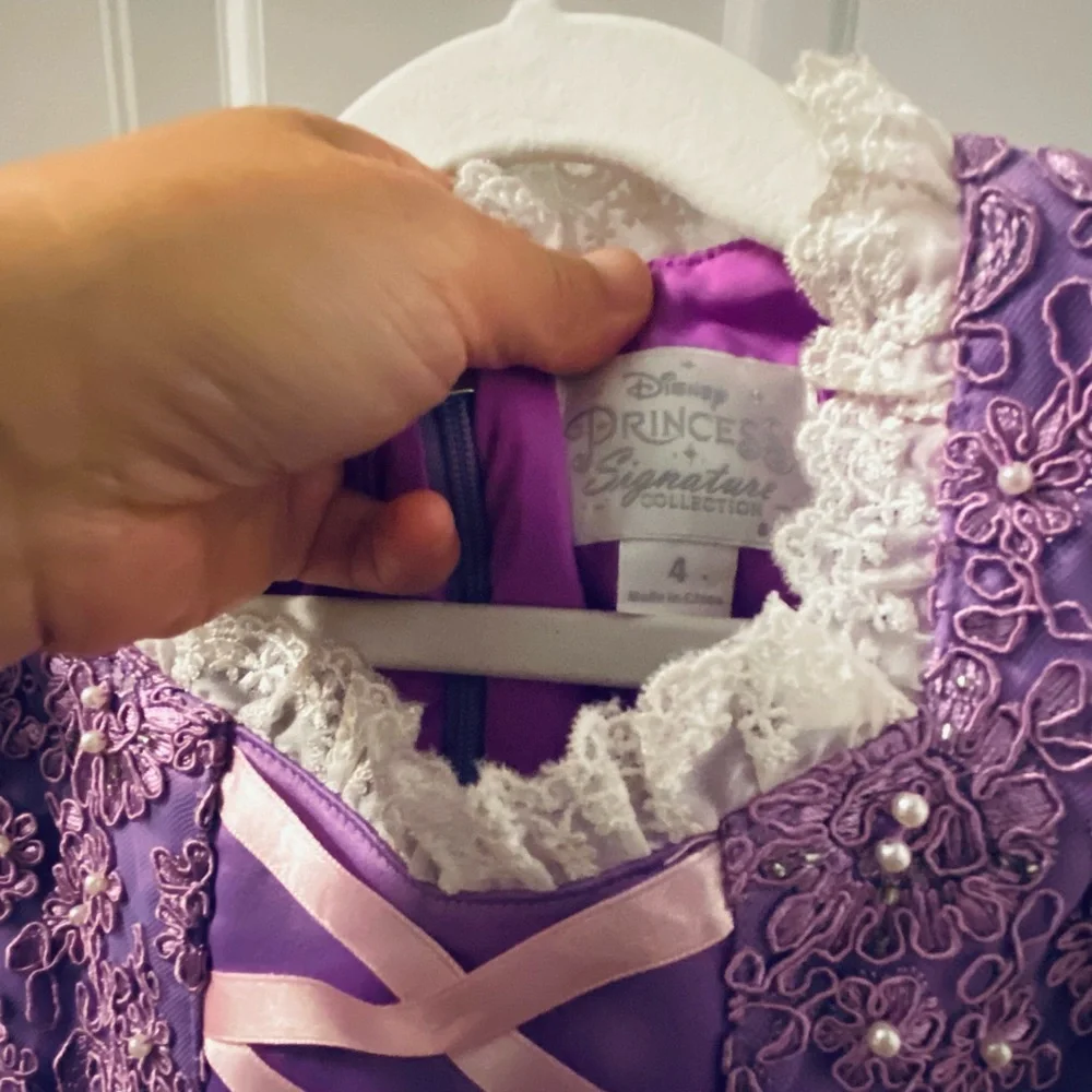 Disney Girls Purple Rapunzel Princess Dress Halloween Costume - Picture 7 of 9